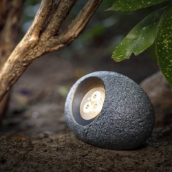 Ludeco Outdoor Lighting UK 12v Kit 3 Light Ingor Rock Light  Grey 1
