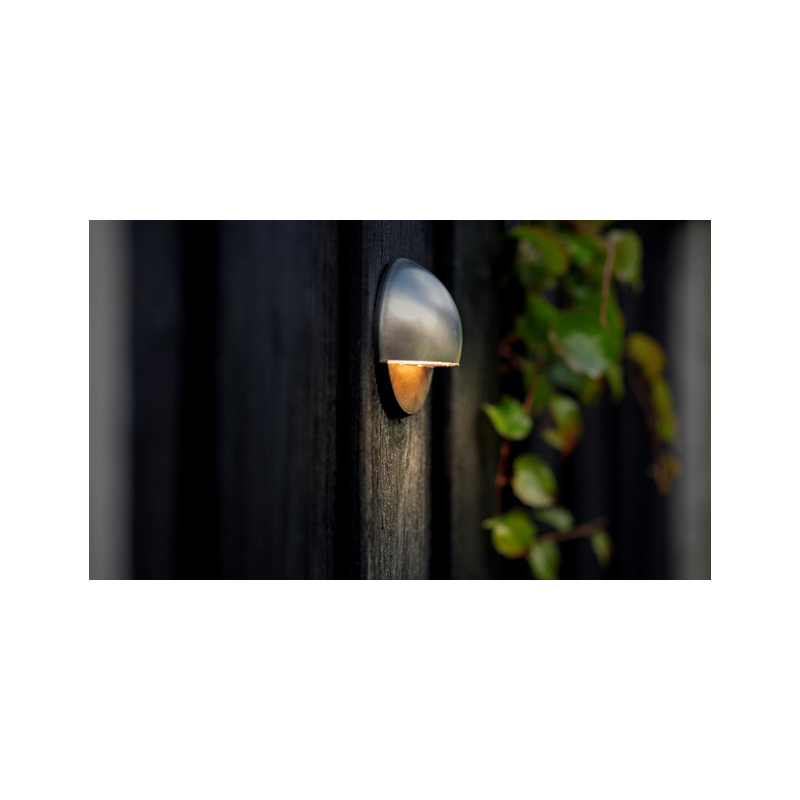 Ludeco Outdoor Lighting UK 12v Kit 3 Light  Aron 1w Eyelid Wall  Steel 1
