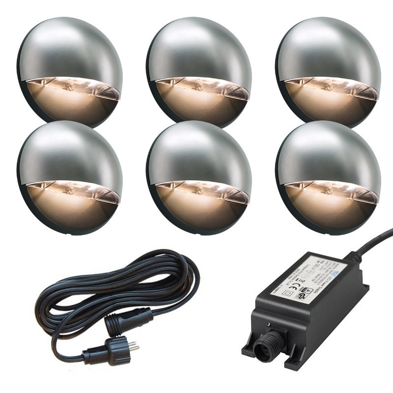 Ludeco Low Voltage 12v DIY UK 6 Light 1w  Aron Wall Light Kit