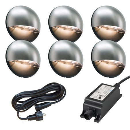 Ludeco Low Voltage 12v DIY UK 6 Light 1w Aron Wall Light Kit