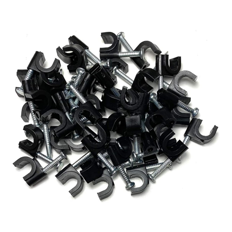 Ludeco Light UK Pack of 100 Cable Clips Black for SPT1 cable