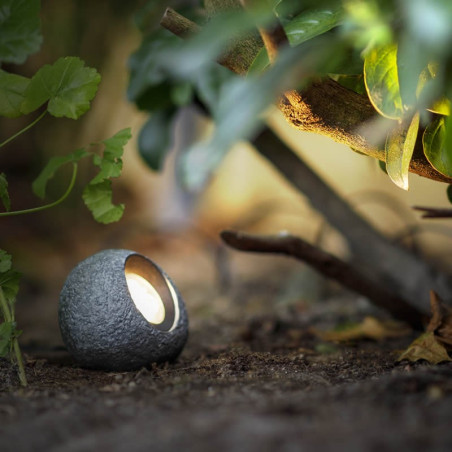 Ludeco Low Voltage Lighting UK DIY Ingor 1.5w LED Rock Light Grey