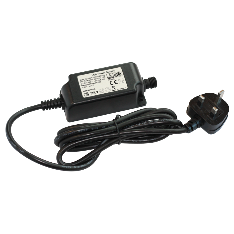 Ludeco Lighting UK Low Voltage 12v DC 24w Transformer Plug and Play 1