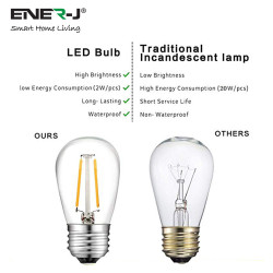 Outdoor IP65 Light  String Set Ener-J LED Filament Festoon Lighting Kit - 240 Volt 11