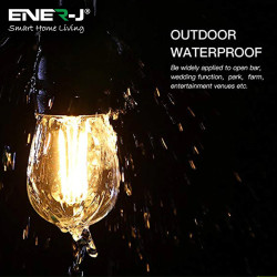 Outdoor IP65 Light  String Set Ener-J LED Filament Festoon Lighting Kit - 240 Volt 8