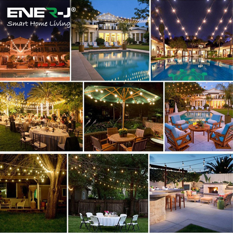 Outdoor IP65 Light  String Set Ener-J LED Filament Festoon Lighting Kit - 240 Volt 9