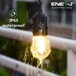Outdoor IP65 Light  String Set Ener-J LED Filament Festoon Lighting Kit - 240 Volt 7