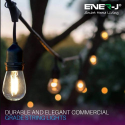 Outdoor IP65 Light  String Set Ener-J LED Filament Festoon Lighting Kit - 240 Volt 5