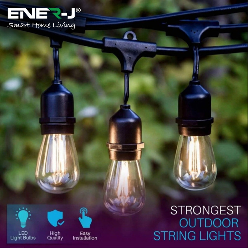 Outdoor IP65 Light  String Set Ener-J LED Filament Festoon Lighting Kit - 240 Volt 1