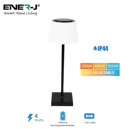 ENER-J Dimmable Table Lamp Black 1