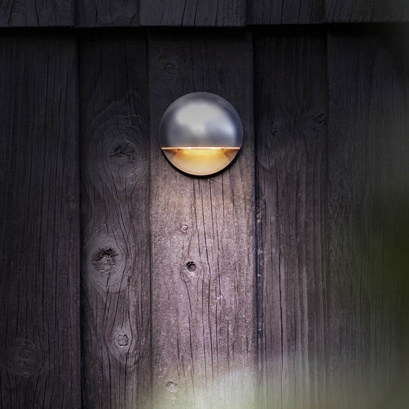Ludeco Lighting UK DIY Low Voltage 12v Aron Eyelid Wall Light Steel